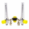 DOUBLE AIR FLOWMETER 0-15 LTS WITH CHEMETRON CHECK AND SOCKET