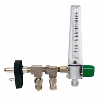 0-15 LTS O2 FLOWMETER WITH DOUBLE CHECK AND CHEMETRON SOCKET