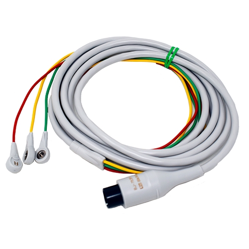 CABLE DE 3 ELECTRODOS PARA MEDICIÓN DE ECG SVM